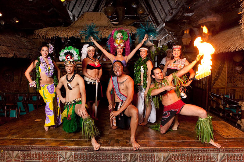 Performers from the Mai Kai Polynesian show